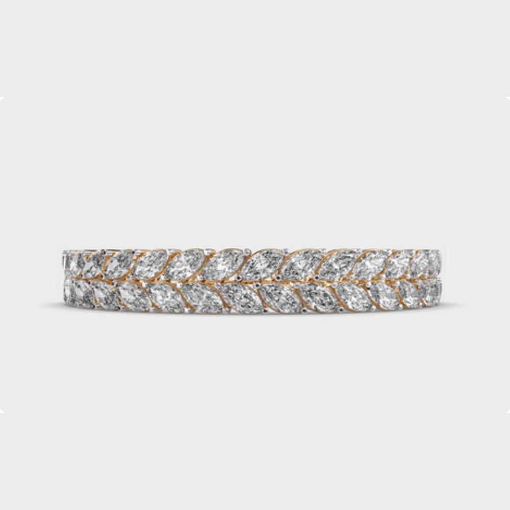 Marquise Vine Diamond Link Bracelet