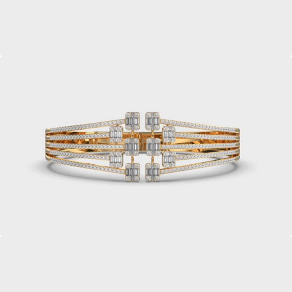 Baguette Cuff Diamond Bangle