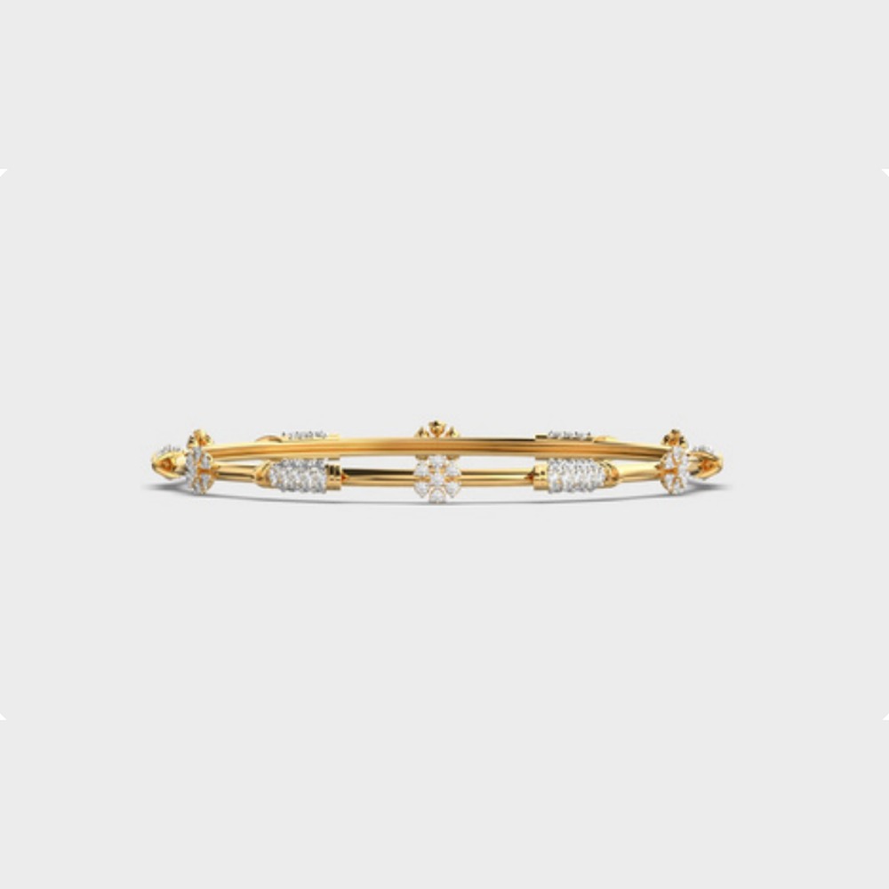 Slim Station Diamond Bangle