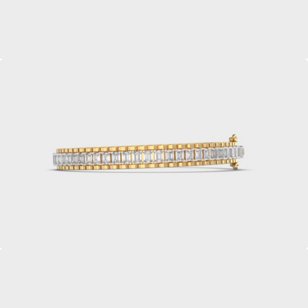 Baguette Diamond Bangle