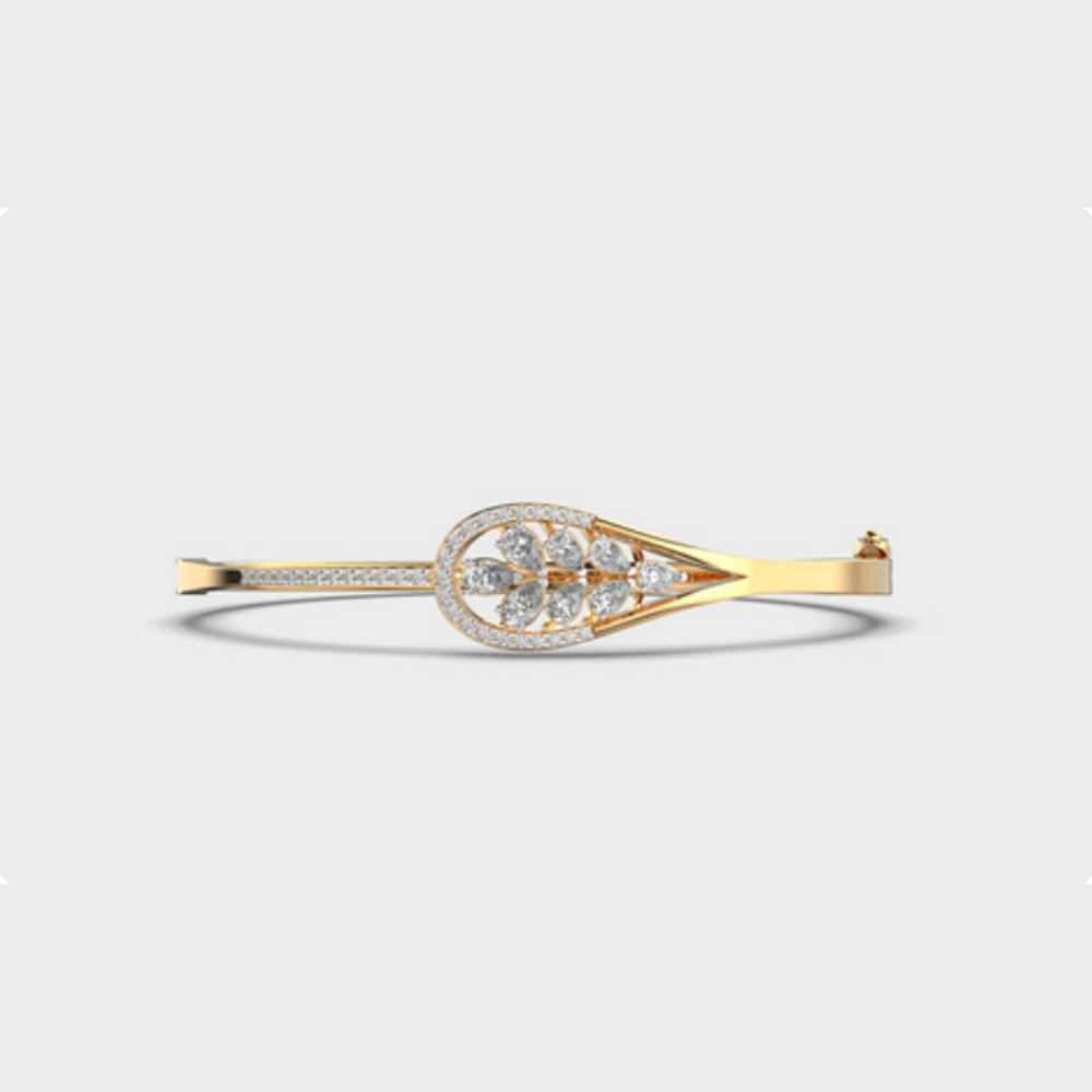 Teardrop Diamond Bangle