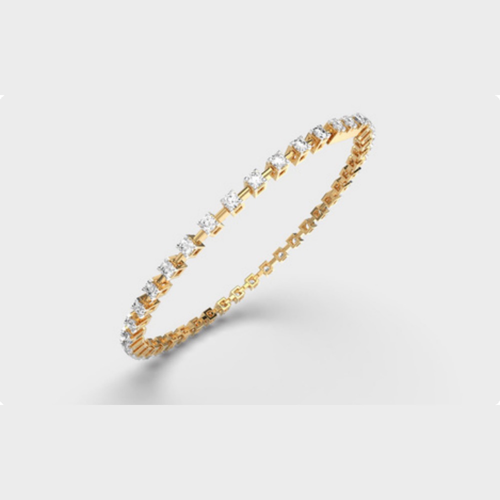 Flexible Diamond Diamond Link Bracelet