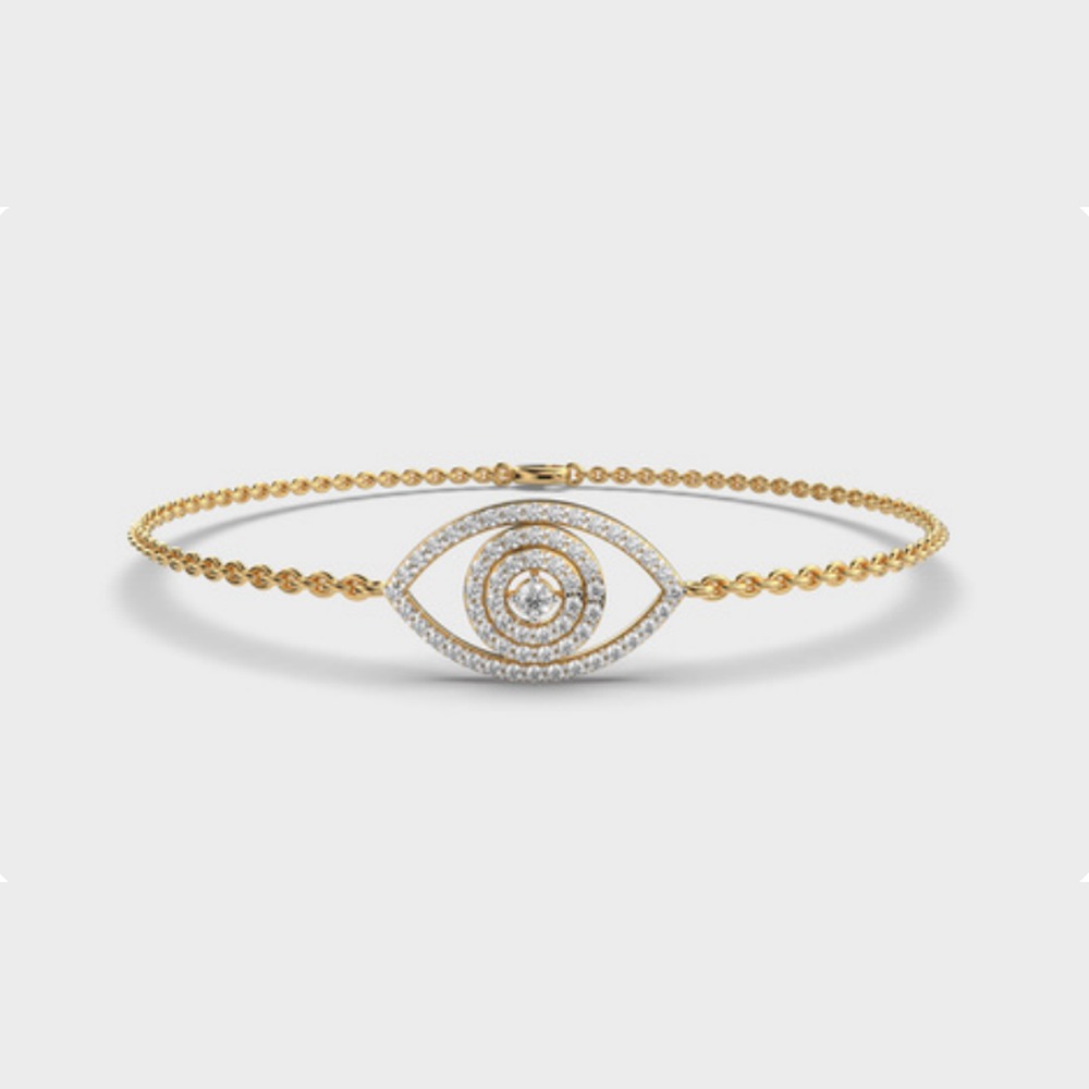 Evil Eye Diamond Chain Bracelet