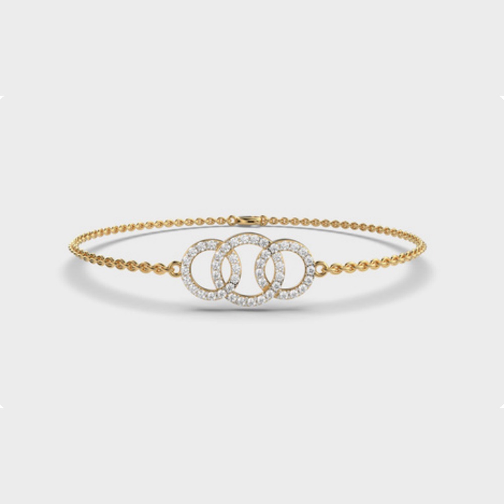 Circles Diamond Chain Bracelet