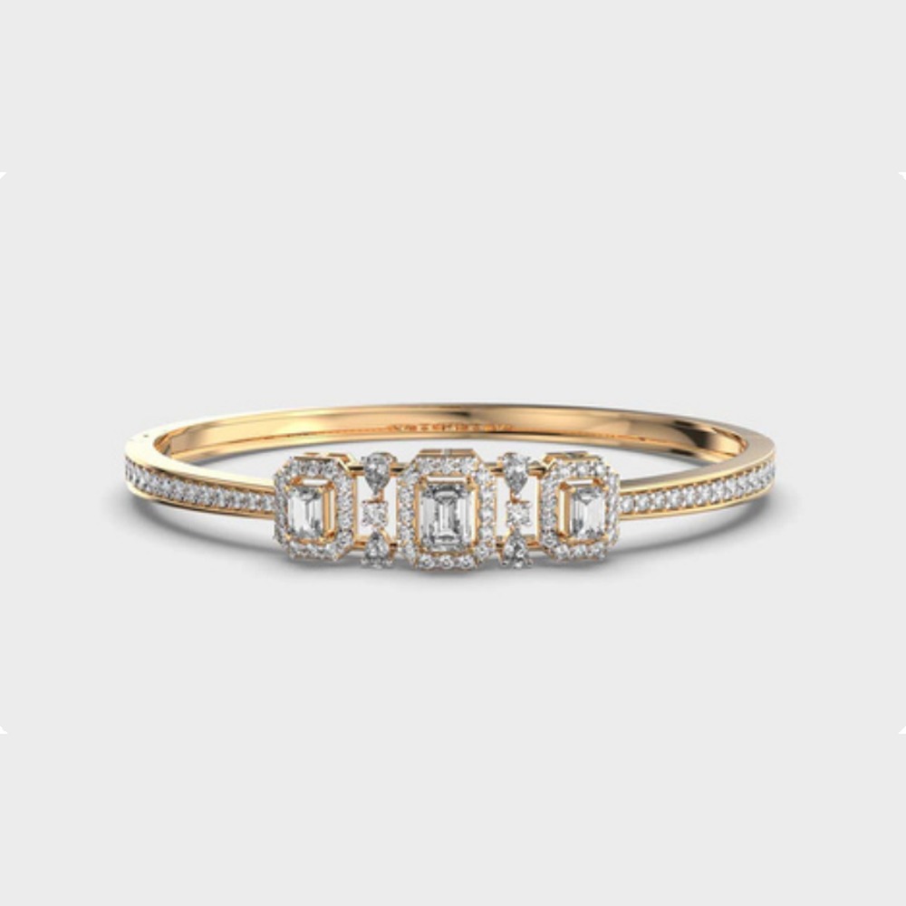 Emerald Cluster Diamond Bangle