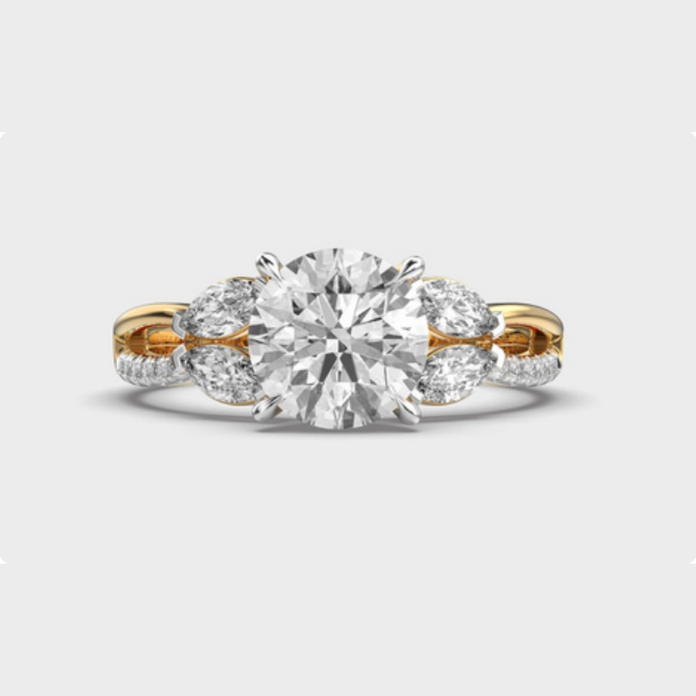 Round Three Stone Diamond Ring