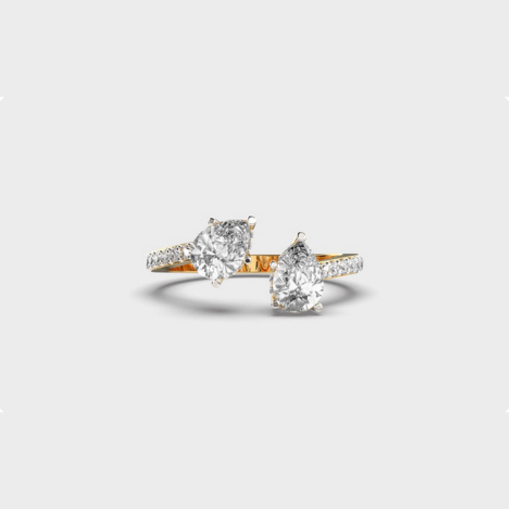 Pear Bypass Diamond Ring