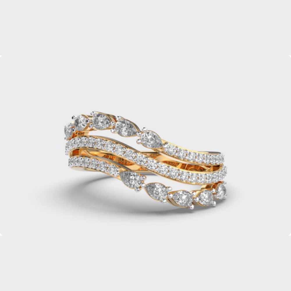 Marquise Wave Diamond Ring