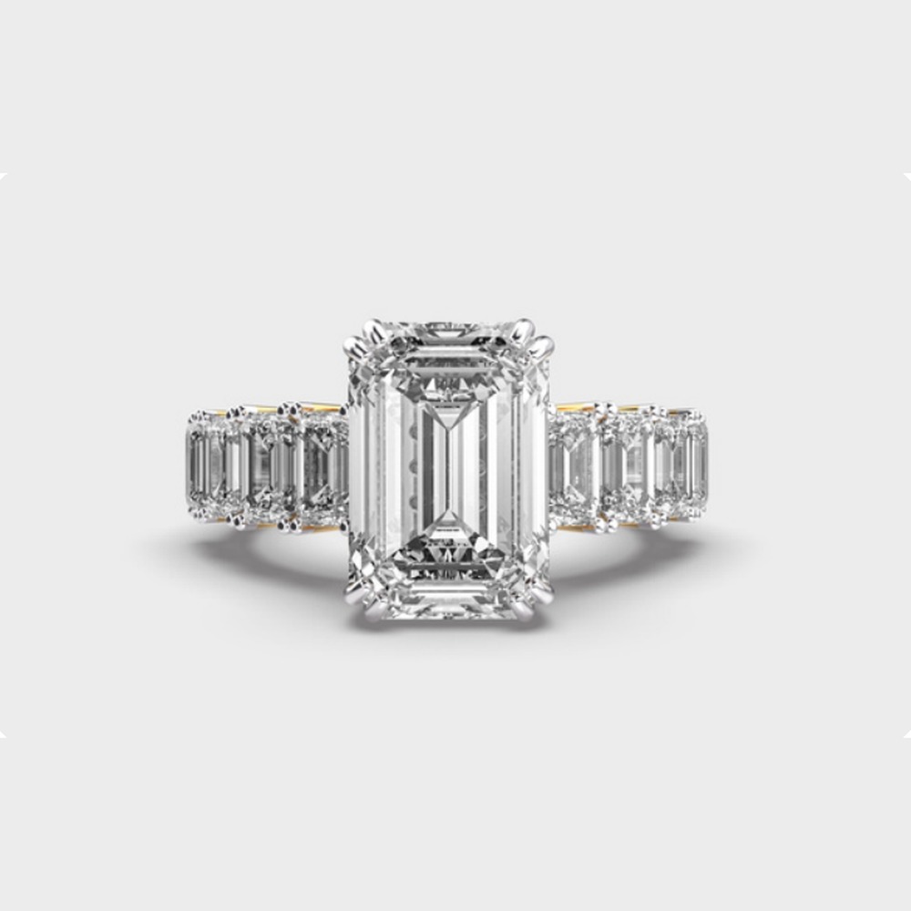 Emerald & Baguette Diamond Ring