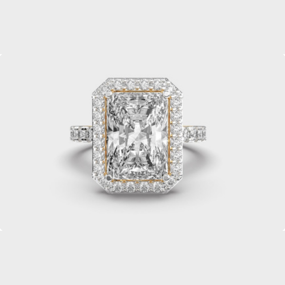 Radiant Halo Diamond Ring
