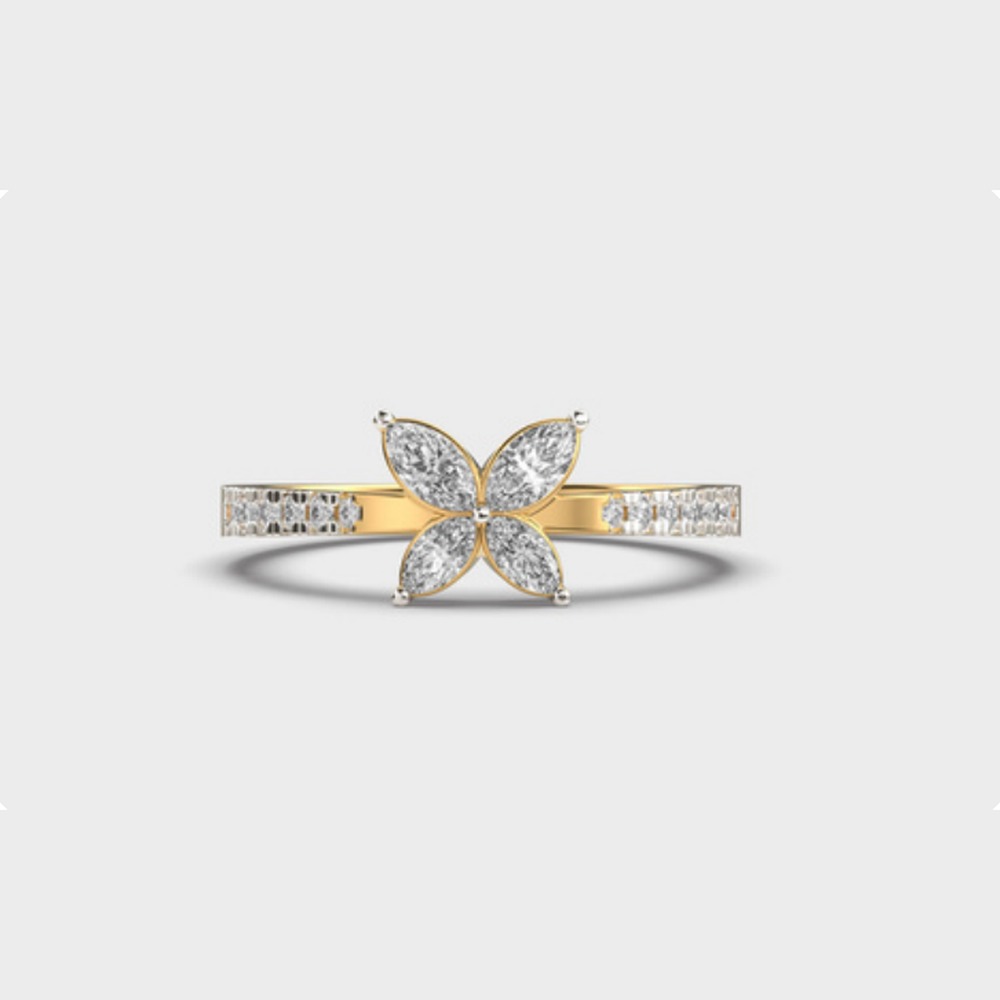 Marquise Butterfly Diamond Ring