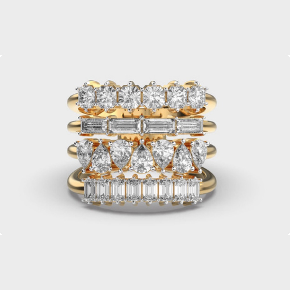 Four Stack Diamond Ring