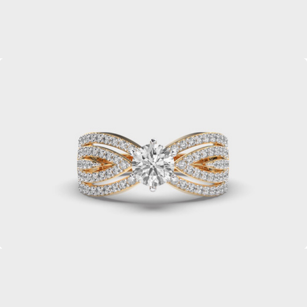 Marquise Crossover Diamond Ring