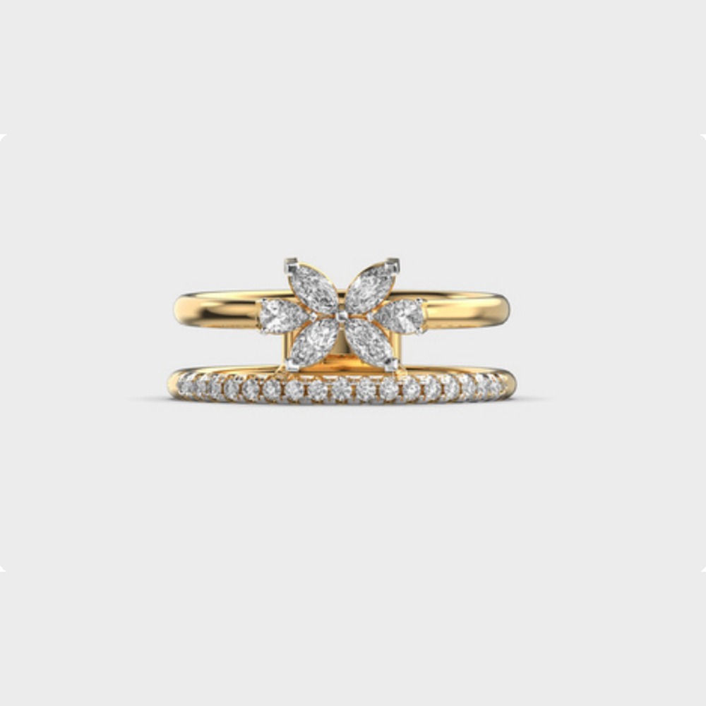 Butterfly Stack Diamond Ring