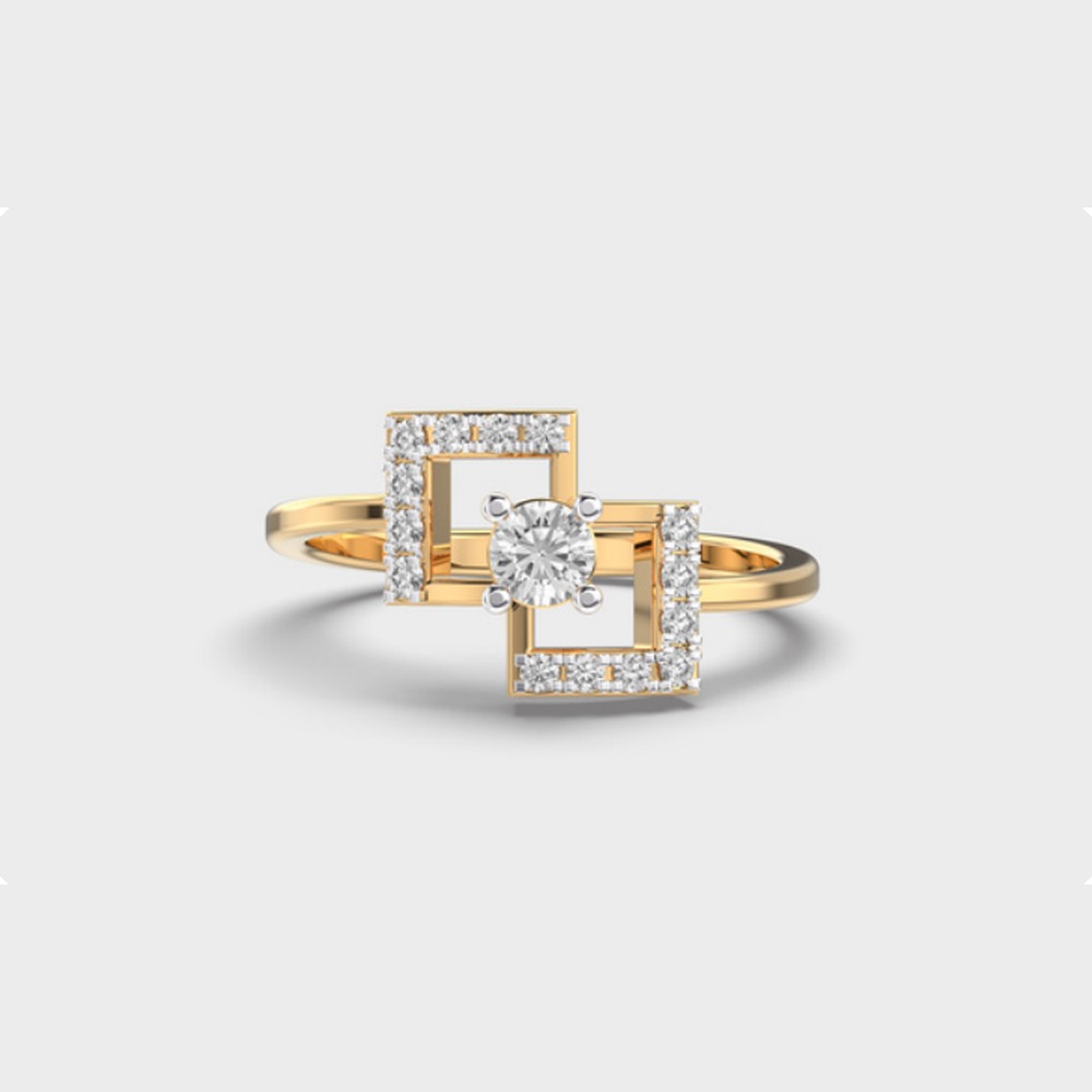Square Frame Diamond Ring