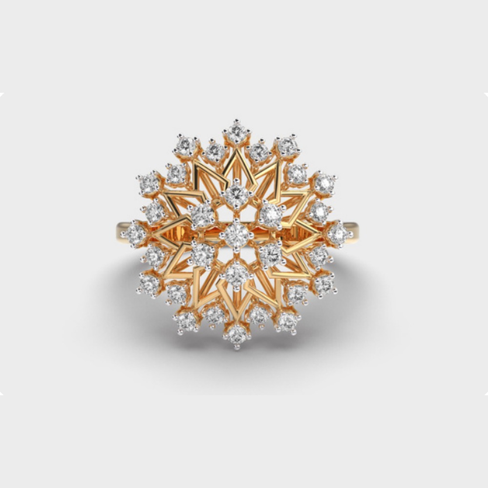 Snowflake Cluster Diamond Ring