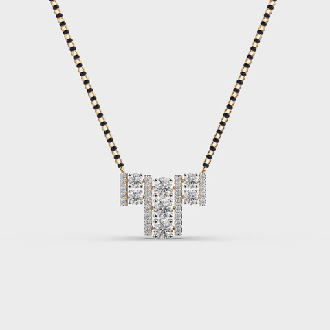 Geometric Diamond Mangalsutra