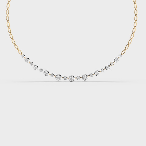 Graduated Station Diamond Necklace