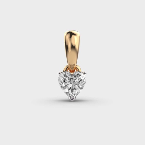Heart Solitaire Diamond Pendant