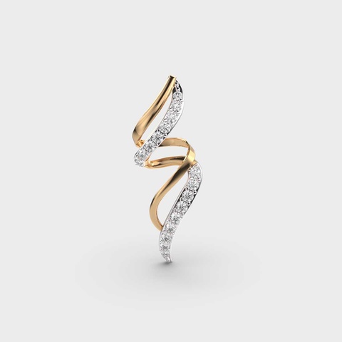 Spiral Diamond Pendant