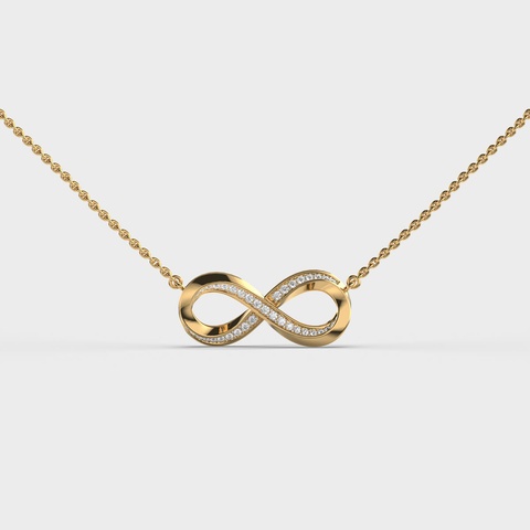 Infinity Chain Diamond Pendant
