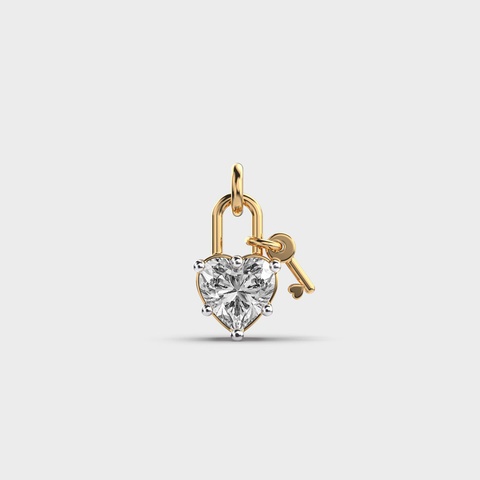 Heart Lock Diamond Pendant