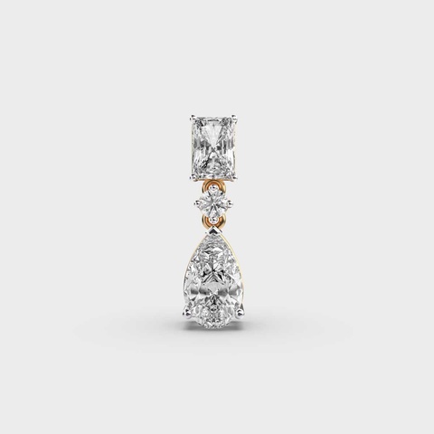 Radiant Pear Drop Diamond Pendant