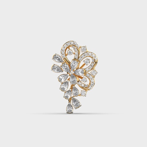 Floral Cluster Diamond Pendant