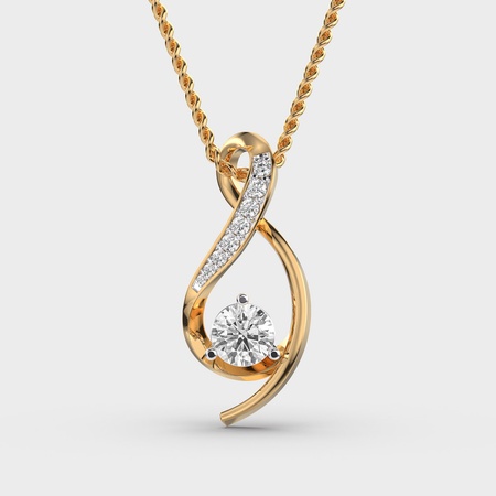 Infinity Solitaire Diamond Pendant