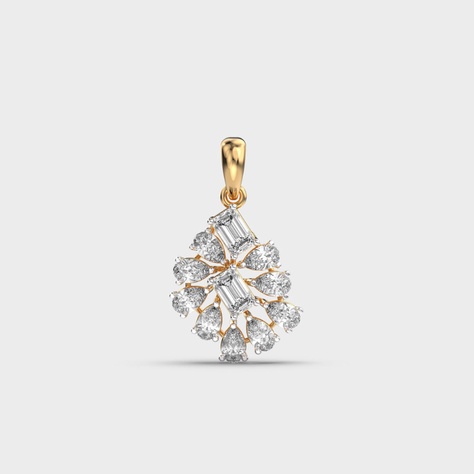 Mixed Cut Cluster Diamond Pendant