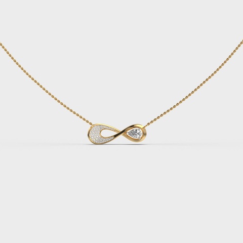 Infinity Slim Chain Diamond Pendant