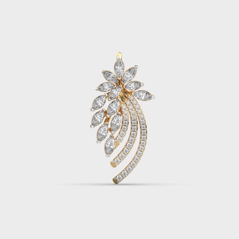 Floral Fan Diamond Pendant