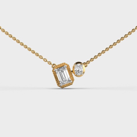 Emerald Chain Diamond Pendant