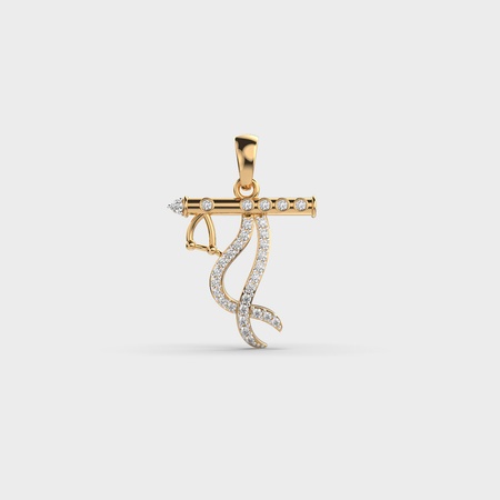 Flute Diamond Pendant