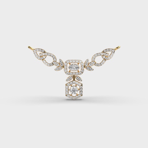 Geometric Collar Diamond Pendant