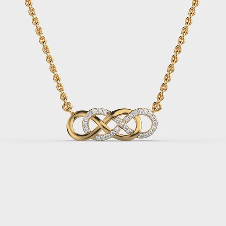 Double Infinity Chain Diamond Pendant