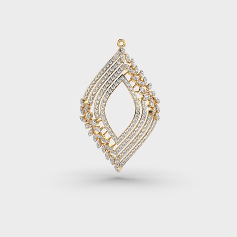 Marquise Wide Diamond Pendant