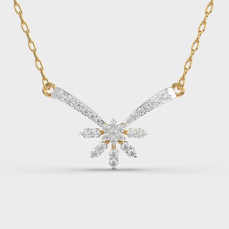 V Collar Diamond Pendant