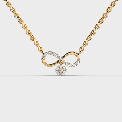 Infinity Drop Chain Diamond Pendant