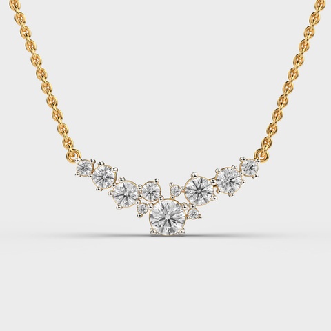 Graduated Chain Diamond Pendant