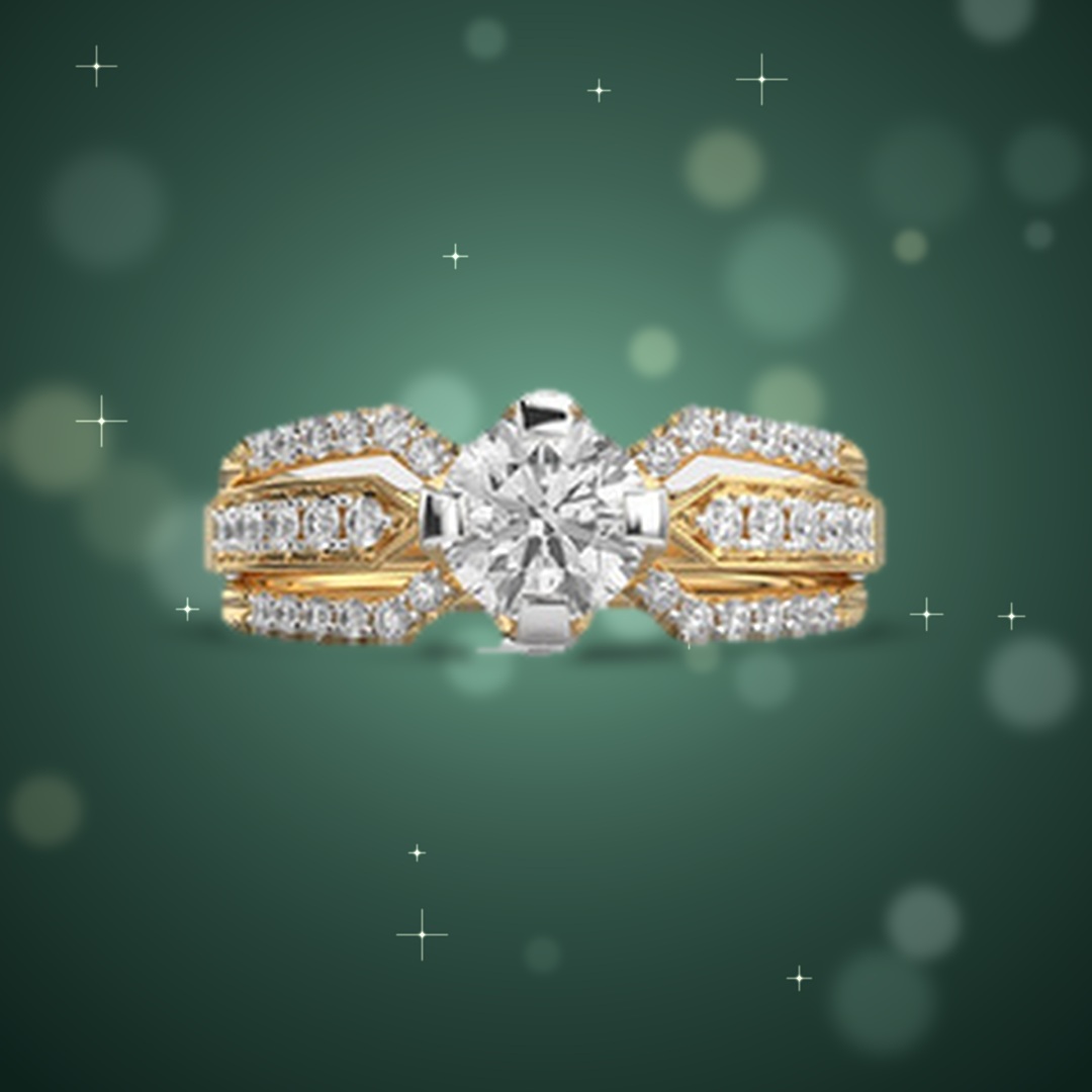 Round Triple Band Diamond Ring thumbnail