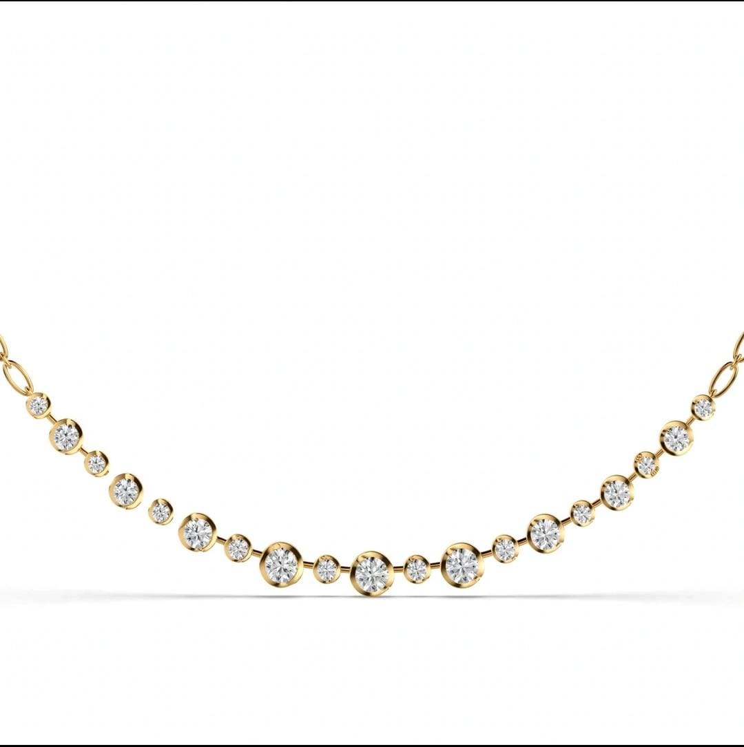NMAMTA - Diamond Bubble Chain Necklace
