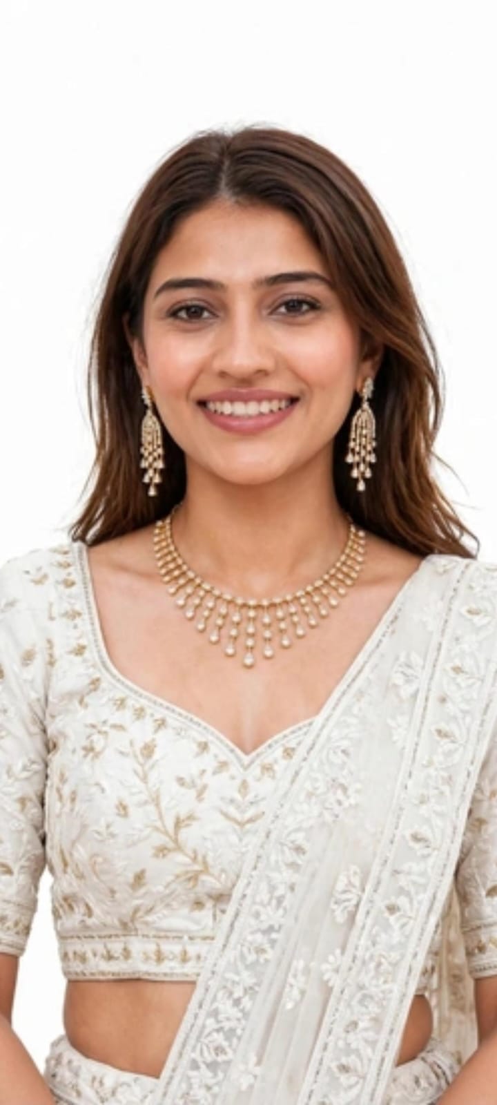 NMAMTA - Diamond Waterfall Fringe Necklace thumbnail