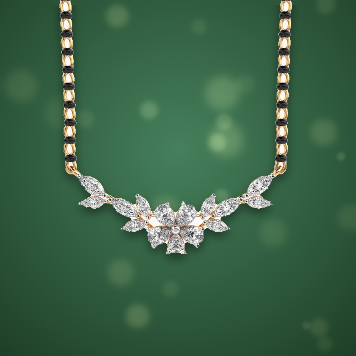 Floral Diamond Mangalsutra thumbnail