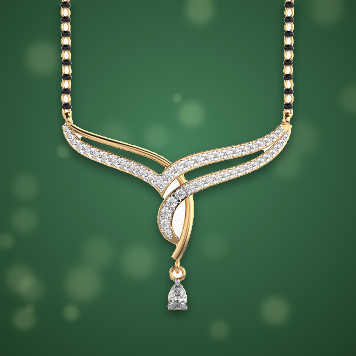 Twist Drop Diamond Mangalsutra thumbnail