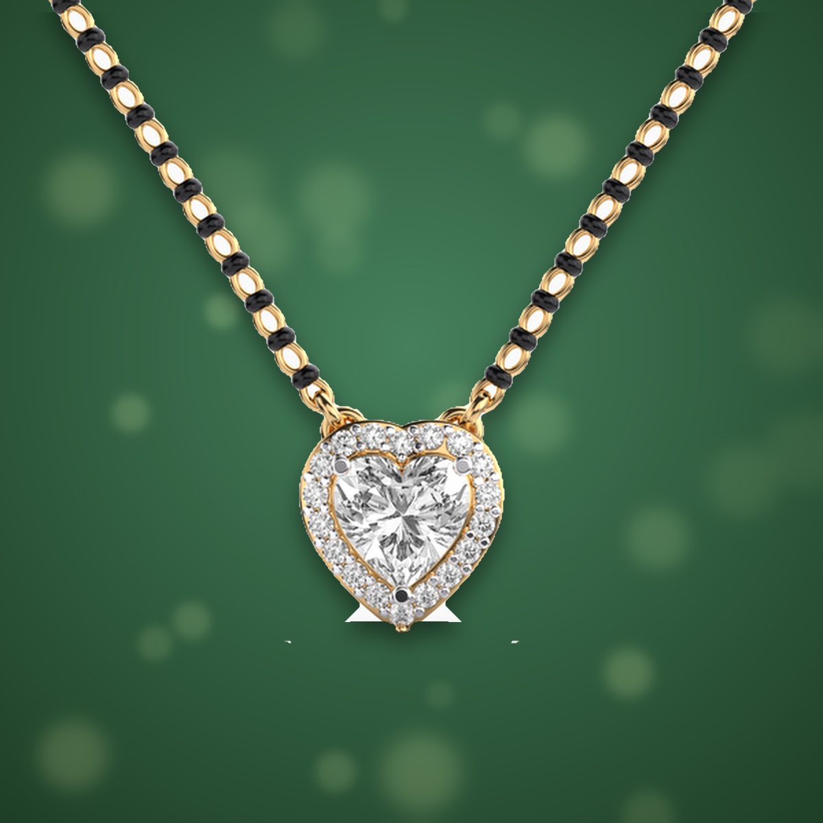 Heart Halo Diamond Mangalsutra thumbnail