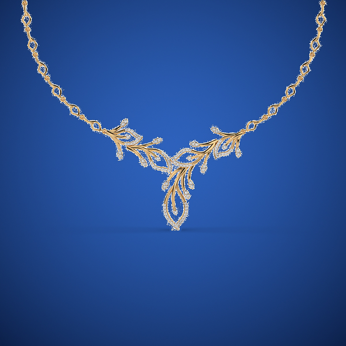 Leaf Branch Diamond Necklace thumbnail